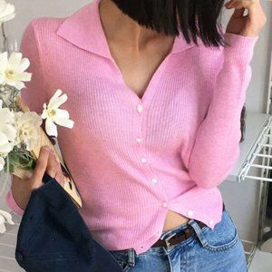 Babaton Finley Sweater Ribbed, button-up cardigan